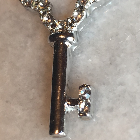 Crystal Rhinestone Key Necklace - Picture 6 of 14